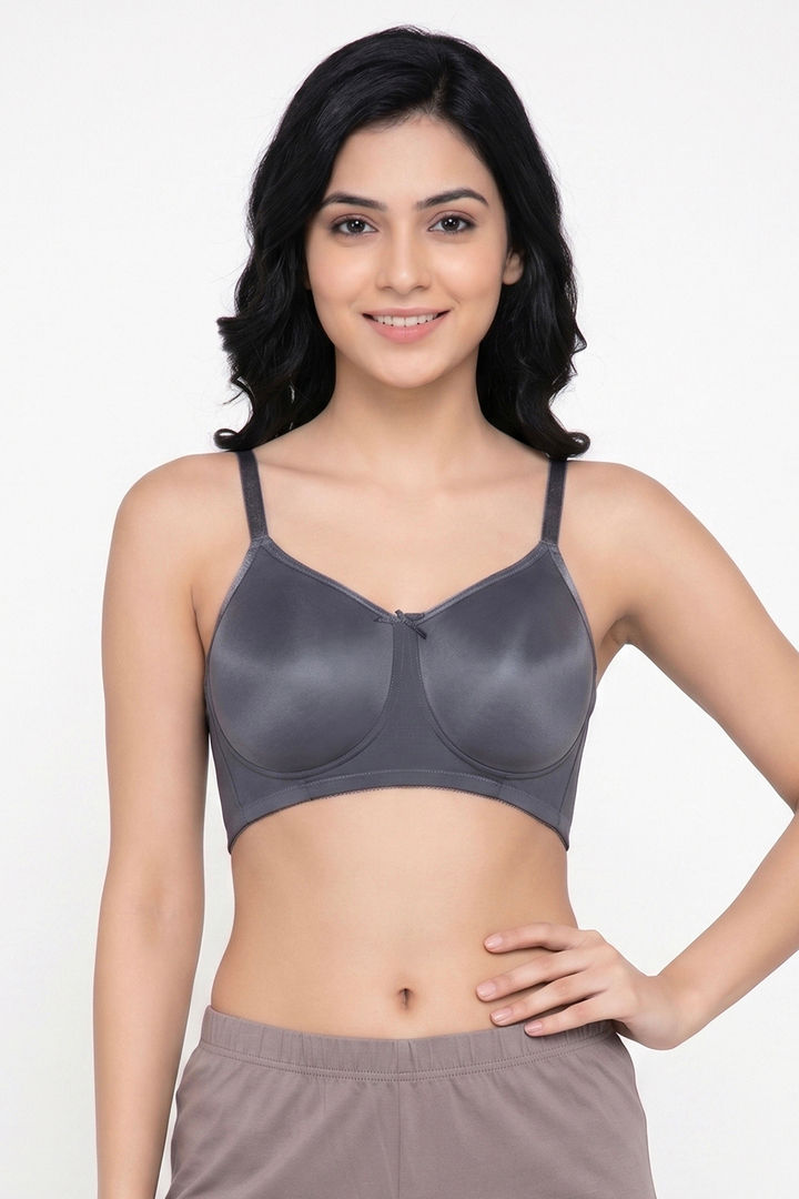 Zivame Single Layered Non Wired 3/4th Coverage Tshirt Bra - Folkstone Grey — image 4